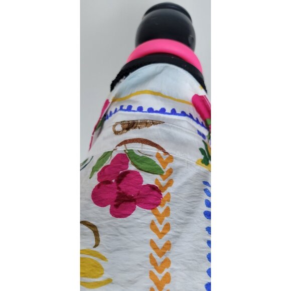 Rachel Zoe Gorgeous Graphic  Multi Patterned Print Button Up Blouse Size XS - Picture 6 of 12